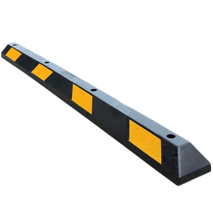 Cheap price durable Long 1830mm Plastic rubber garage Parking car tire stop Wheel bumper stopper Rubber parking lot curb blocks