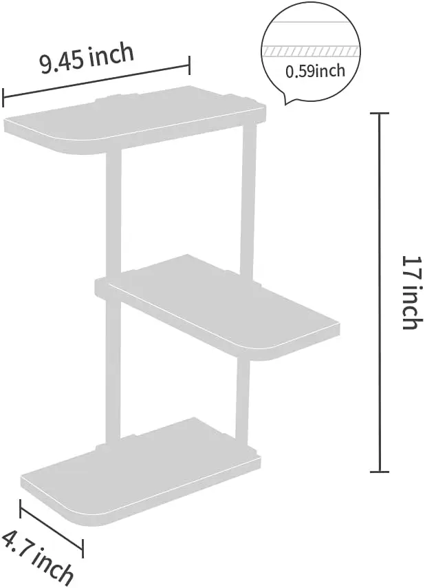 Coral Flower Wall Mount of 3 Tier Rustic Wood Floating Shelves for Bedroom Living Room Bathroom Kitchen Office