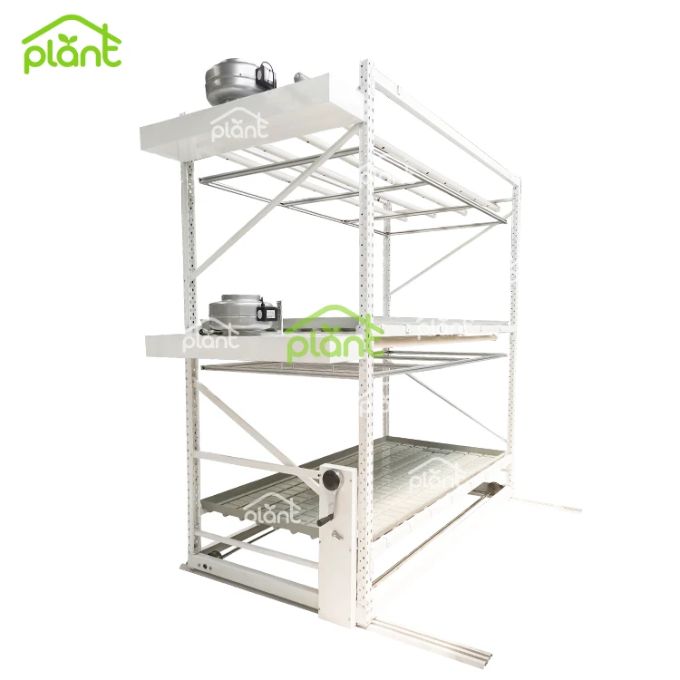 Professional customization mushroom cultivation grow racks growing shelves  Vertical Mobile Grow Rack System Farming