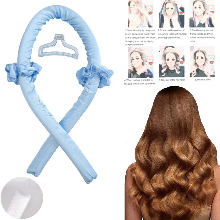 Шелковые бигуди для волос, Плойка для волос без тепла, Шелковая завивка, гибкие бигуди, бигуди без тепла, Плойка для волос без тепла, шелковая бигуди