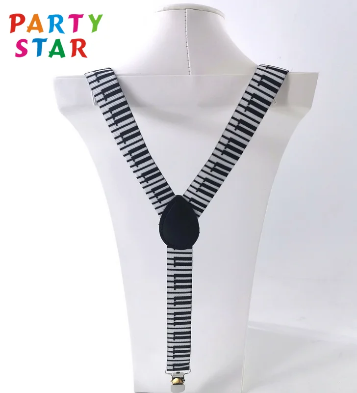 New Design Custom Print Fashion Suspenders Women With 3 Clips Halloween Men Party Suspenders