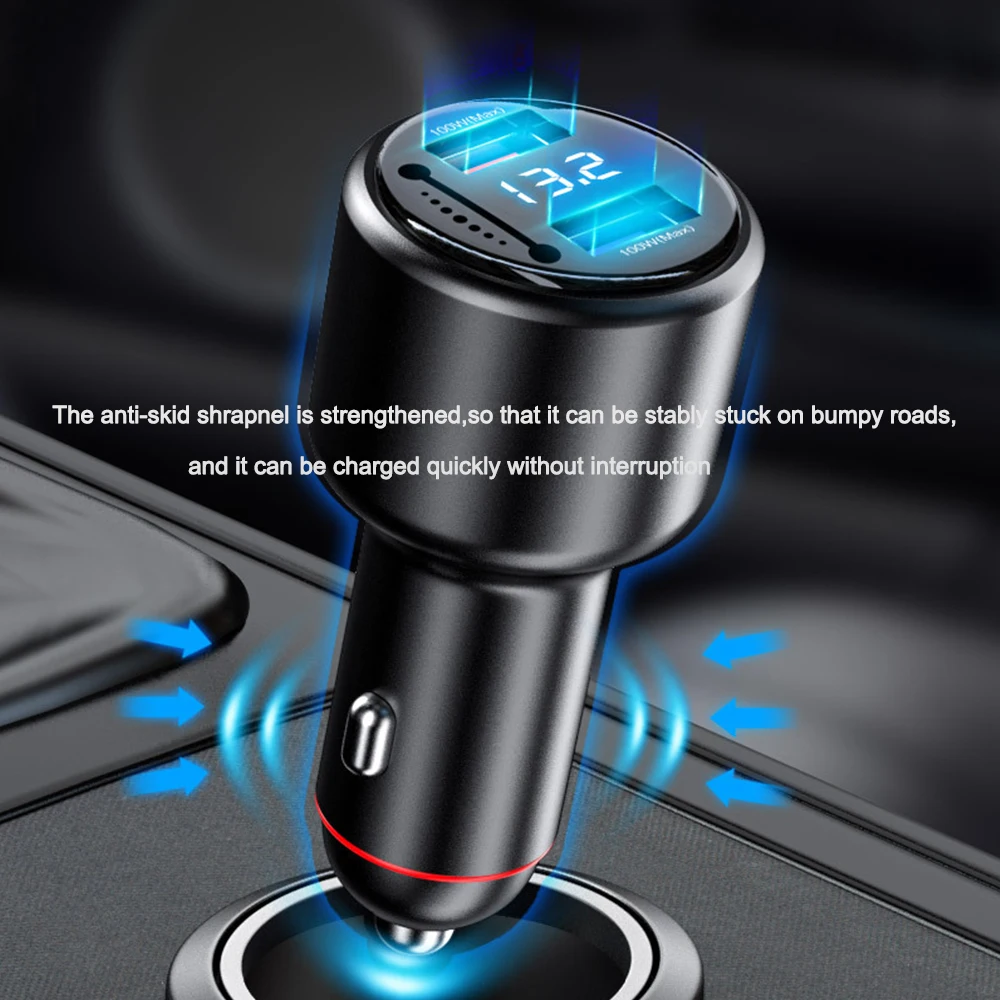 The New Listing Car Charger PD3.0 Fast Charger Multi-function Cigarette Lighter 65w Flash Charger With LED Display 12V 24V