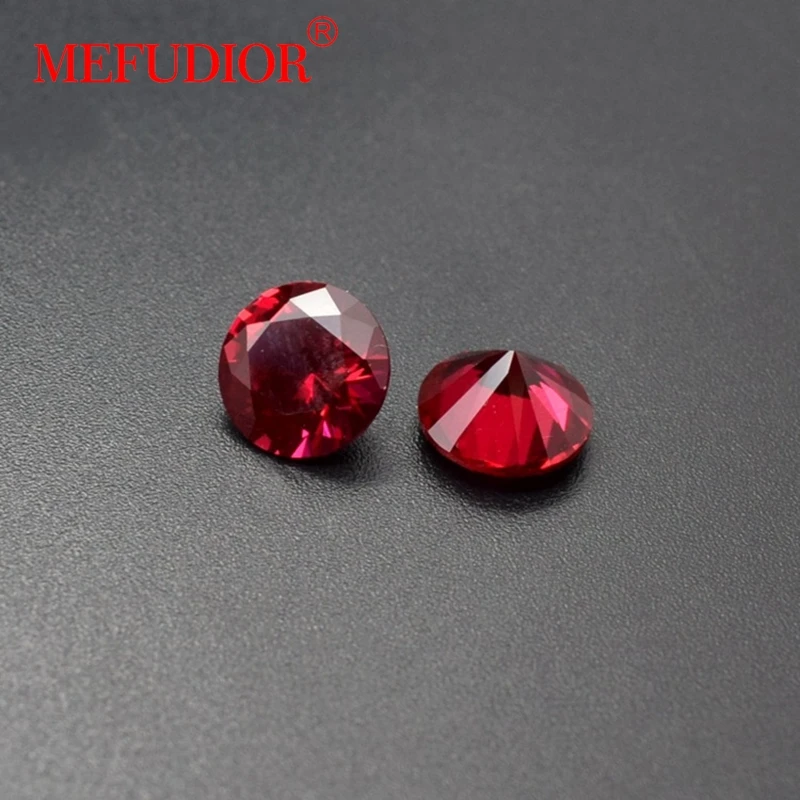 5A 2.5-10mm 5# gemstone synthetic ruby Corundum Wholesale Synthetic Ruby Round Loose Gemstones for Jewelry Accessories