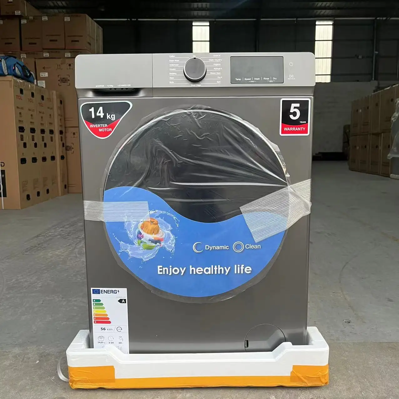 In stock 14kg Heat Pump Drum Washing Machines And Drying Machines All-in-one Automatic Washing Machine Front-load Washers-HX