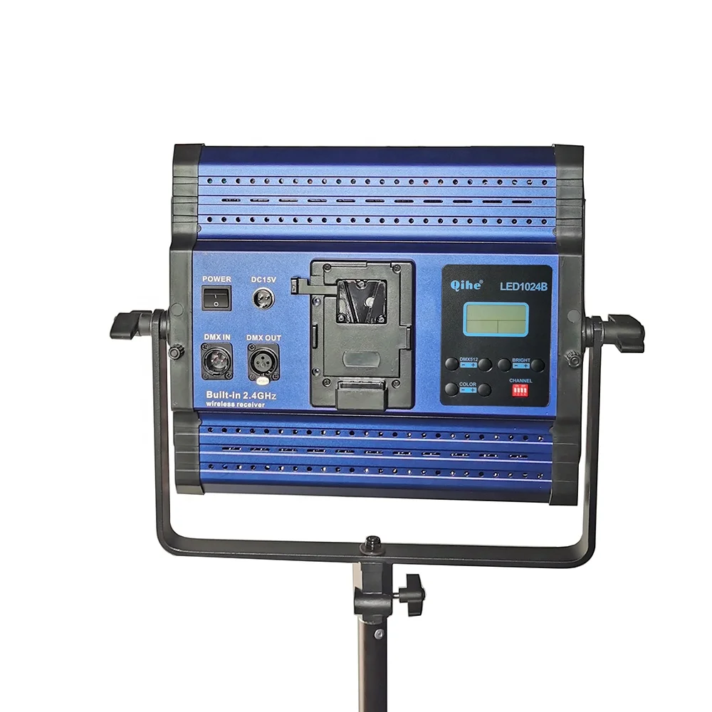 QIHE LED1024B Bi-Color LED Panel LED Light (with a V-mount) 4500 LM,3200-5600K,ideal for studio and on-site photos and videos