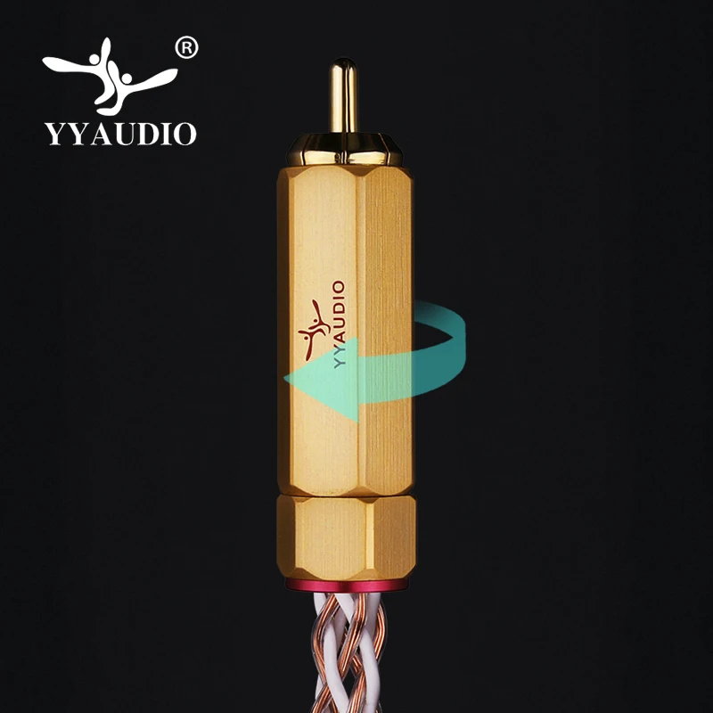 YYAUDIO 7N OCC Silver and Copper Hifi RCA Cable Hi-end 2RCA Male to Male Interconnect Cable 1m 2m 3m 5m