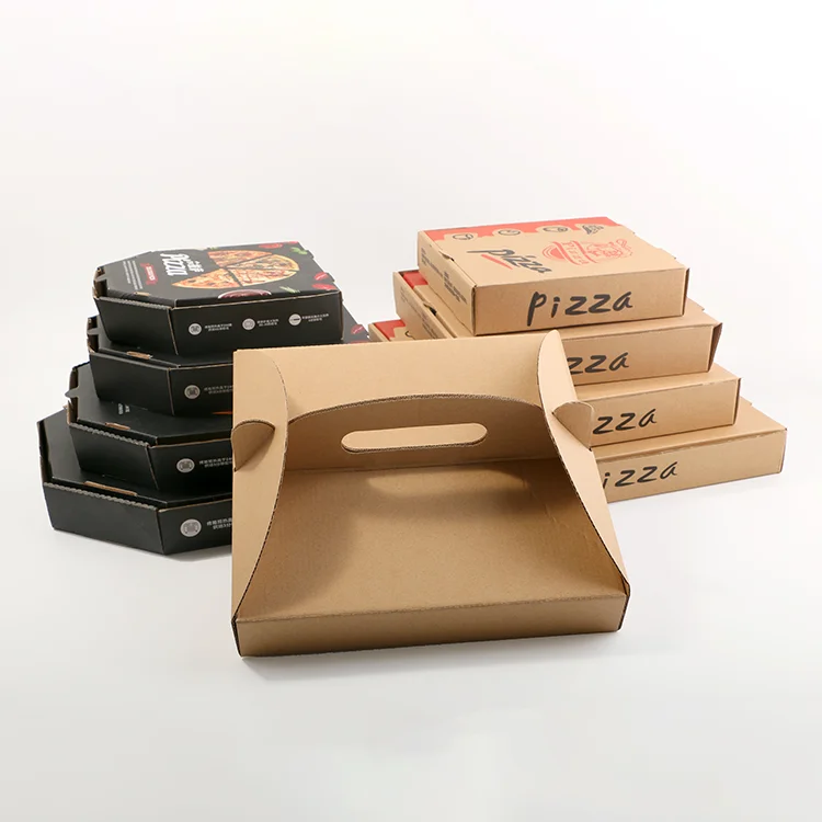 2024 NEW Custom pizza box reusable 33 35 CM 7/9/12 Inch corrugated paper pizza packing Delivery box With Your Own Logo