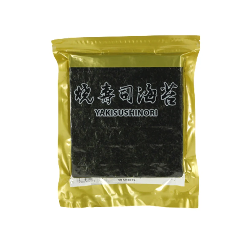 Japanese Food Supplier Seasoned Dried Yaki Sushi Nori 50 Sheets Roasted Seaweed In good Price