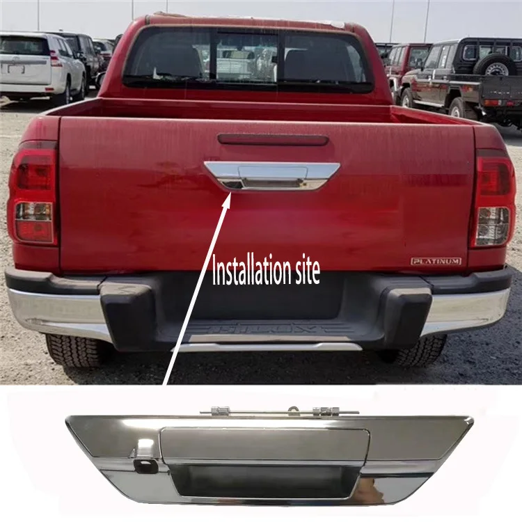 JEEBUS camera pemegang pintu belakang truck pikap Tailgate Handle Reverse Camera for Toyota Hilux 2015-C