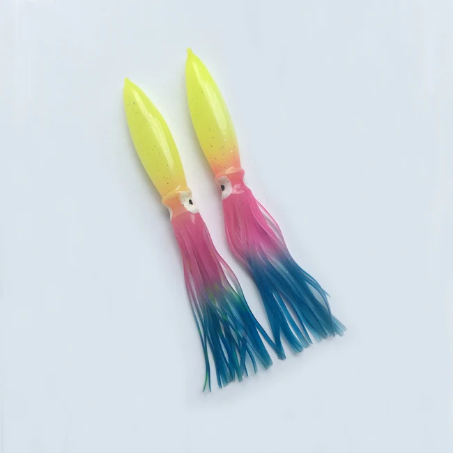 Big game fishing popular bulb head shell squid skirts lures