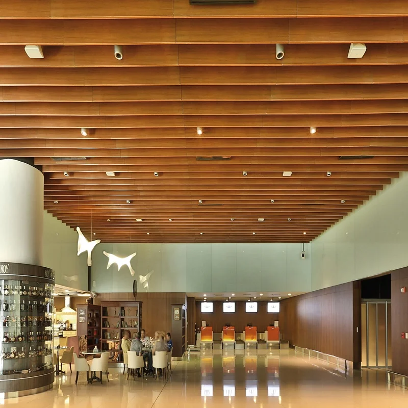 Aluminum art wave ceiling False Suspended Ceiling Decoration Aluminum Metal U Baffle Linear Ceiling