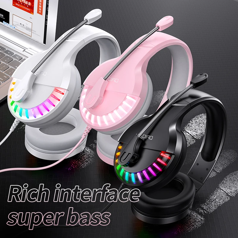 Headset High Quality OEM Gaming usb Best RGB Gamer Q2 PC Waterproof LED light Sport Headphones