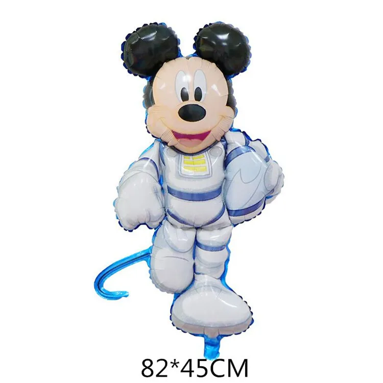 New Cartoon Astronaut Mickey Mouse Aluminum Foil Balloon Giant Shape Minnie Mouse Balloon Birthday Gift Party Decorations