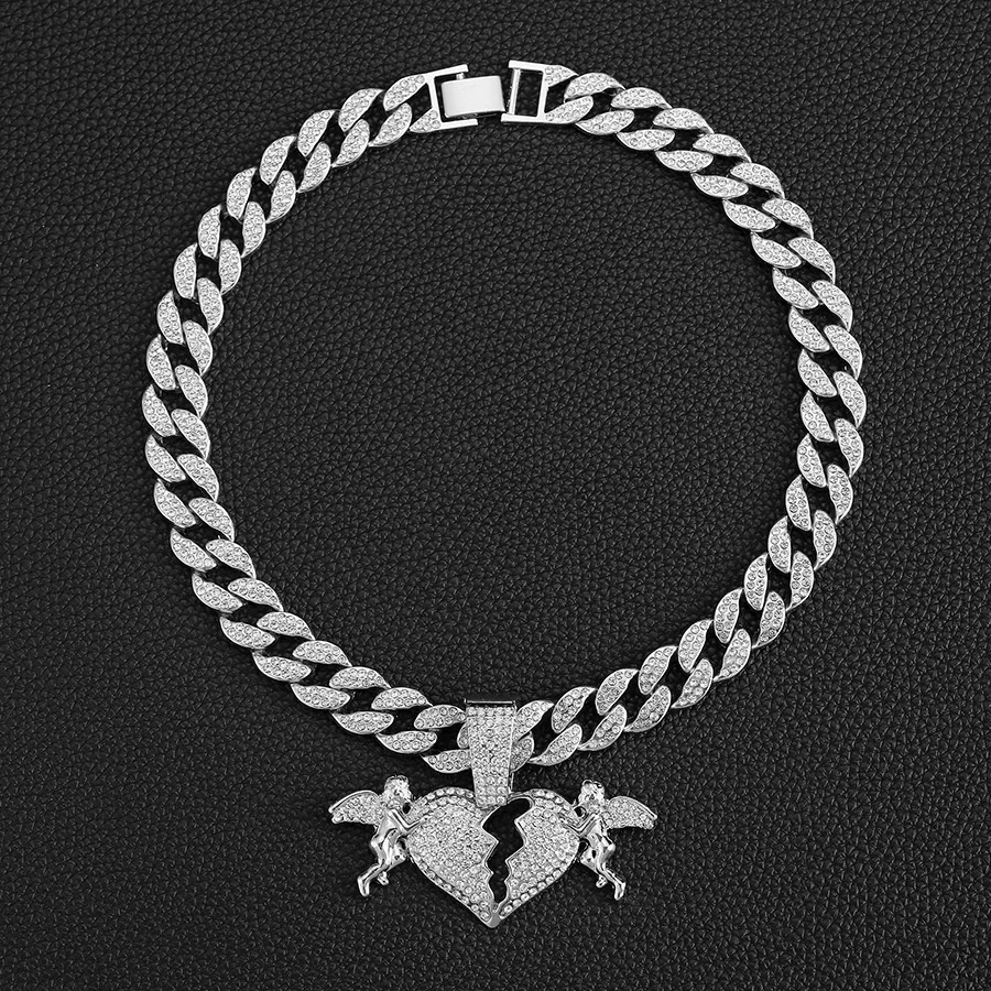 Angel Love Pendant Cuban Chain Hip Hop Niche Personalized Design Fashion Pendant Headpiece
