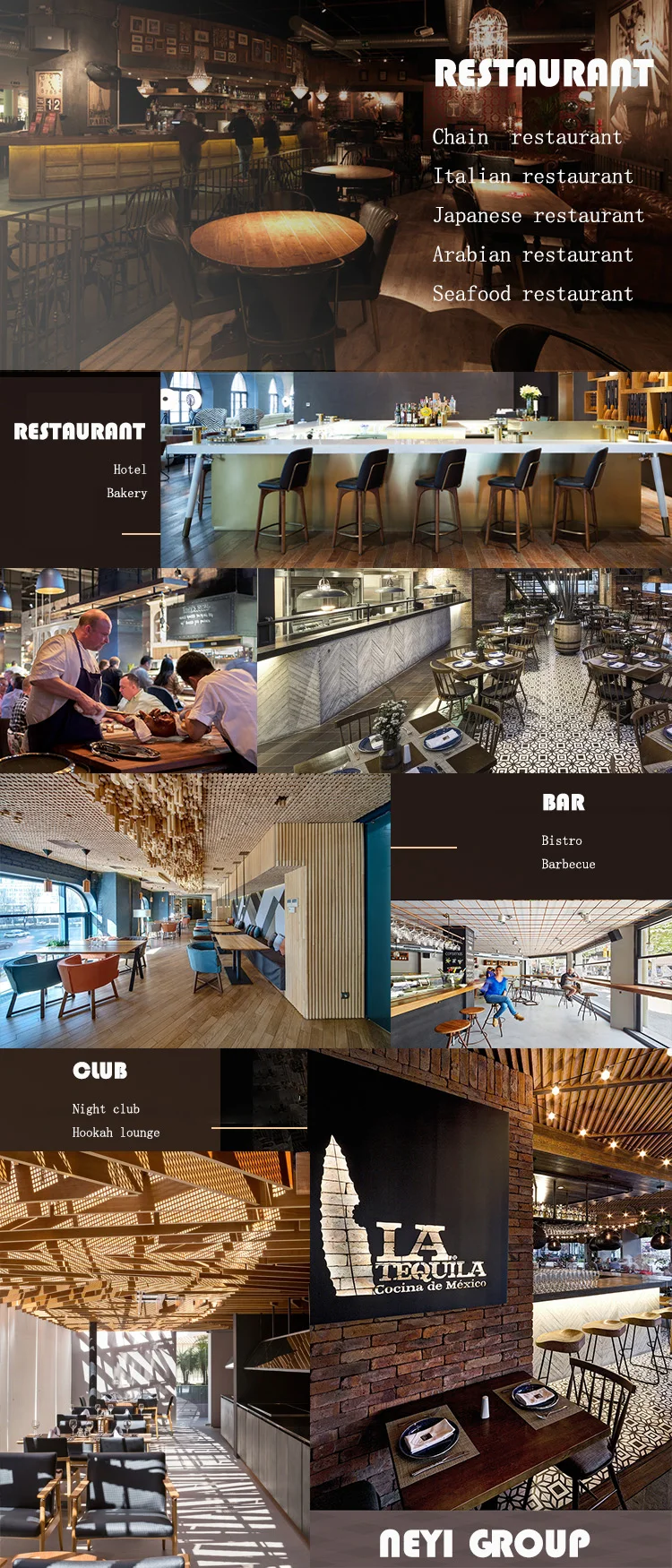 Restaurant set wooden chair modern contemporary designs restaurant furniture handmade from Indonesia direct factory