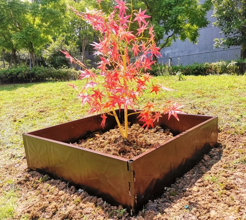 4PCS of 1 Pack 3.6 meters long PATENTED 24cm height Easily Assembled decorative strong metal steel garden edge