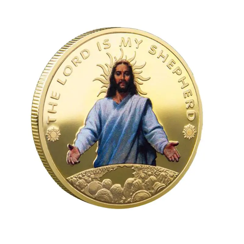 Custom Jesus Faith Religious Gold Silver Plated Coin Metal Collectible Commemorative Coin