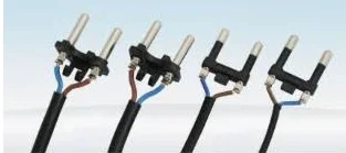 Semi Automatic Two Round Pin Plug Insert Terminal Crimping Machine