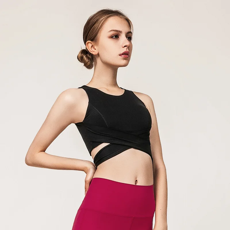 Custom yoga sets yoga women high quality fitness suit strap beautiful back yoga set