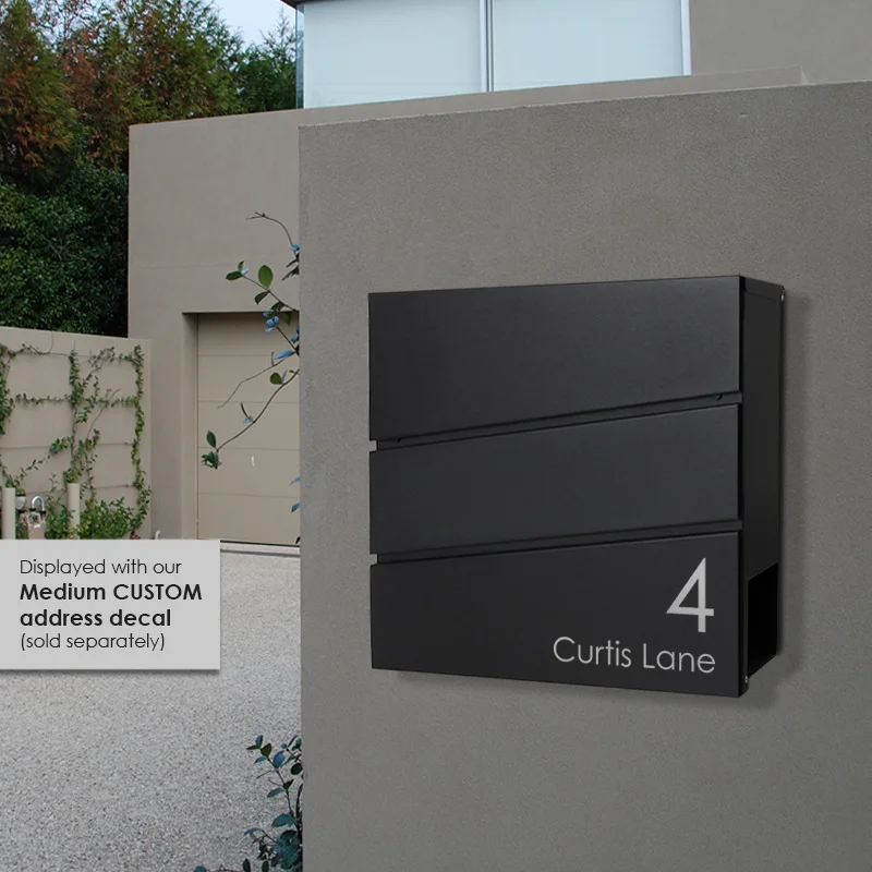 wholesale wall mounted stainless steel lockable mailbox outdoor big metal mail box apartment door letter