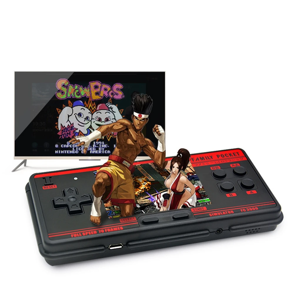 Портативная игровая консоль FC3000 игровой плеер с цветным экраном 8 бит имитатор памяти 2 Гб видео встроенный в