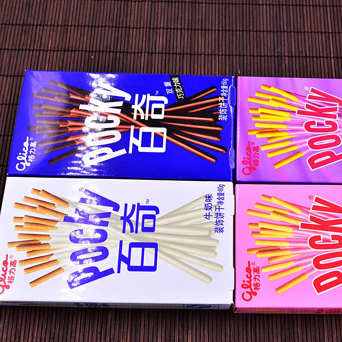 
Premium Biscuit Wholesale Pocky Chocolate Biscuit Stick 60g double Chocolate/Strawberry flavor from China 