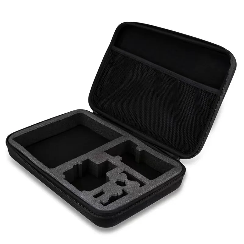 Hot selling go pro case big size eva portable camera storage bag with zipper and inner tray
