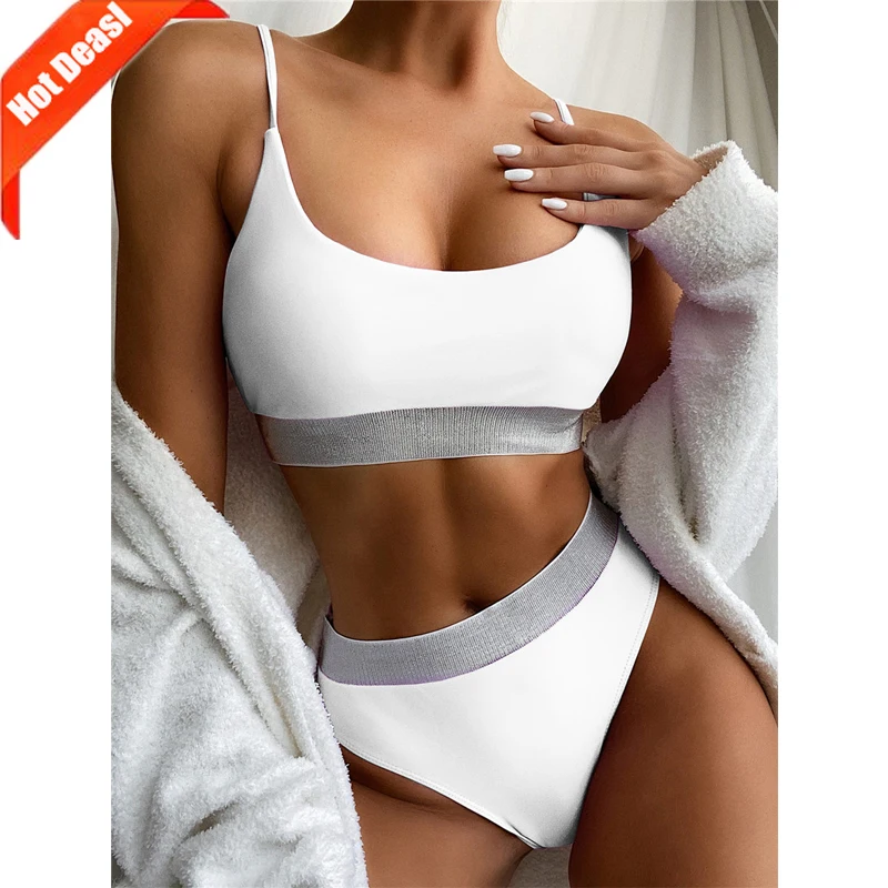 Manufacturers Oem Custom 2022 Sexy Women Bathing Suit Split Set Ladies String Modest Swimsuit Push Up Bikinis Woman Swimwear