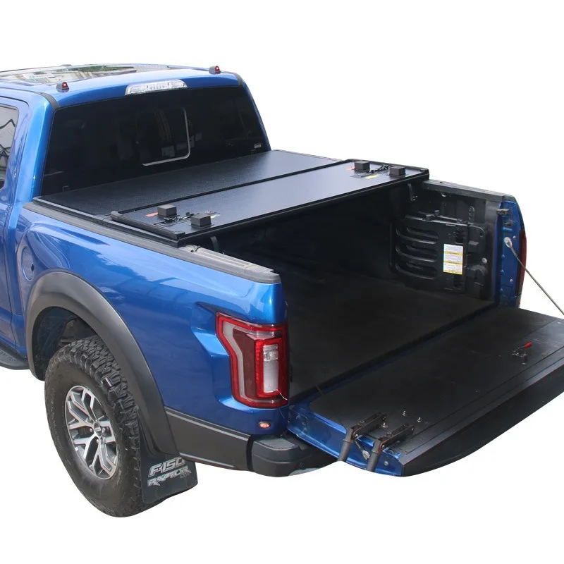 Pickup Hard Folding Truck Bed Cover For Ford Ranger T6 Double Cab
