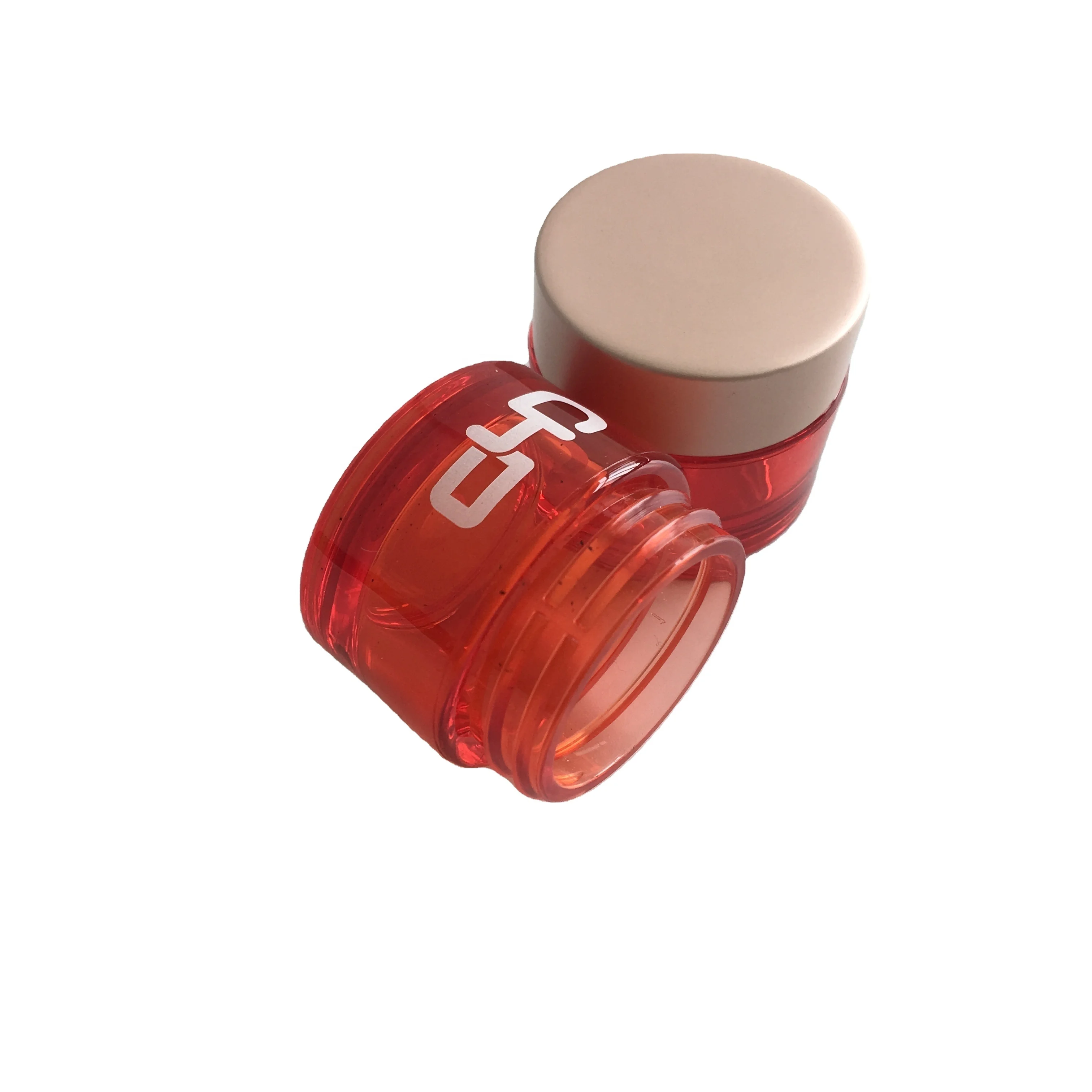 Customized 15g Petg Cosmetic Packaging Plastic Empty Container colorful Cream Jar