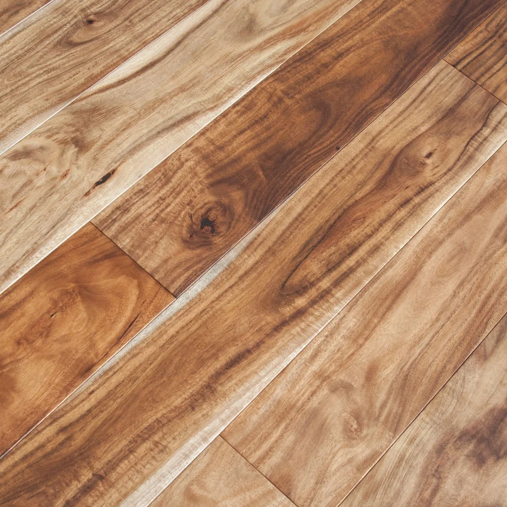 Natural Color Smooth Surface Short Leaf Acacia Hardwood Flooring