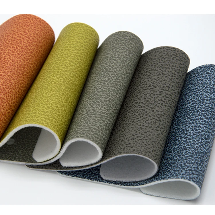 Abrasion Resistant faux leather fabrics white PVC material synthetic leather in stock for car upholstery