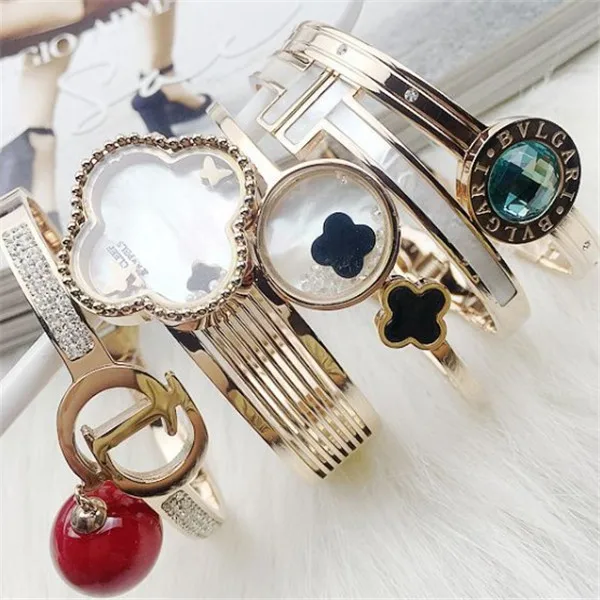 new product ideas 2024 bracelet women titanium women bracelet Wholesale fashion ladies gold stainless steel bangles for female