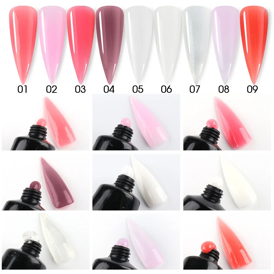 Лидер продаж, набор гелевых ногтей, оптовая продажа, набор инструментов для наращивания ногтей, 9/12 шт. комплектов для ногтей и лампа