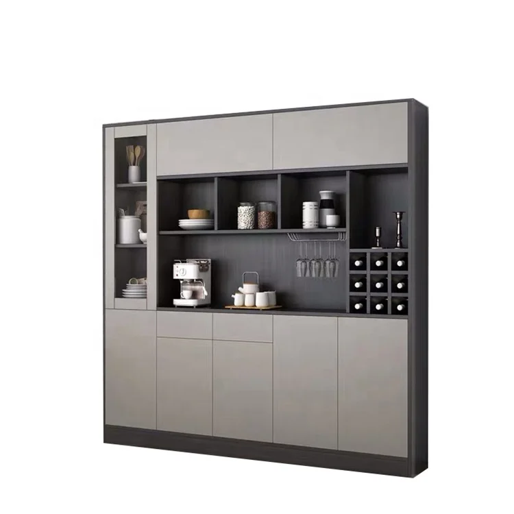 Modern fashion style new luxury MDF door home living room furniture sideboard display wood kitchen wine cabinet