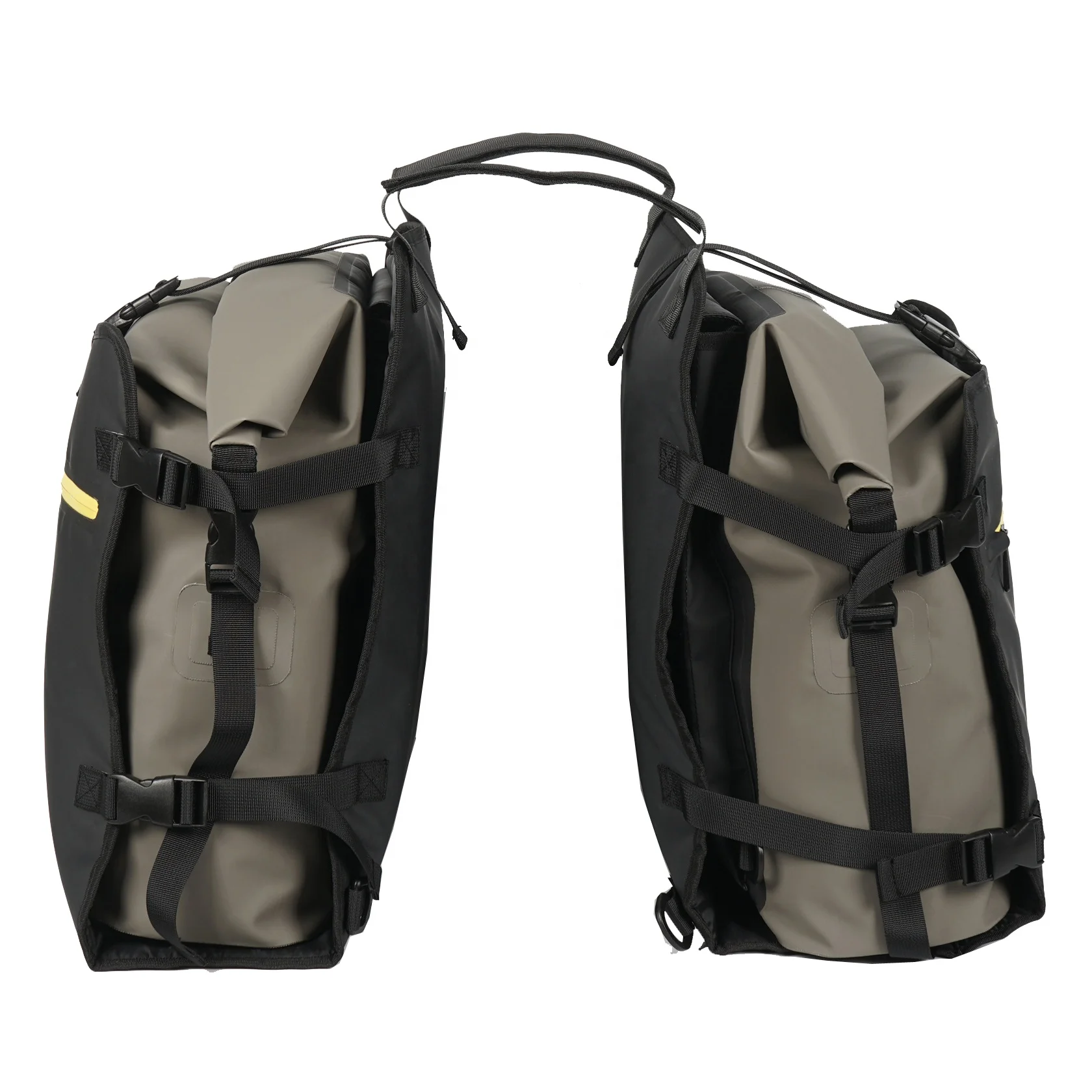 motorcycle 2 in 1 backpack removable bag support roll top closure dry backpack for motorbike bicycle saddle pannier