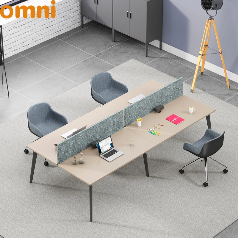 COBO Modern metal frame Expandable office furniture computer workstation desk cluster for 4 person