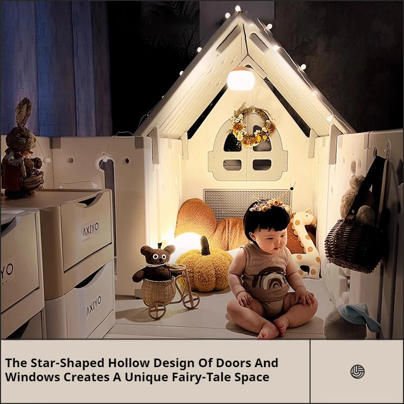 Indoor Small House Fold Playpen Plastic Kids Folding Baby Playground Toddler Folding Portable Playpen Baby Play Yard