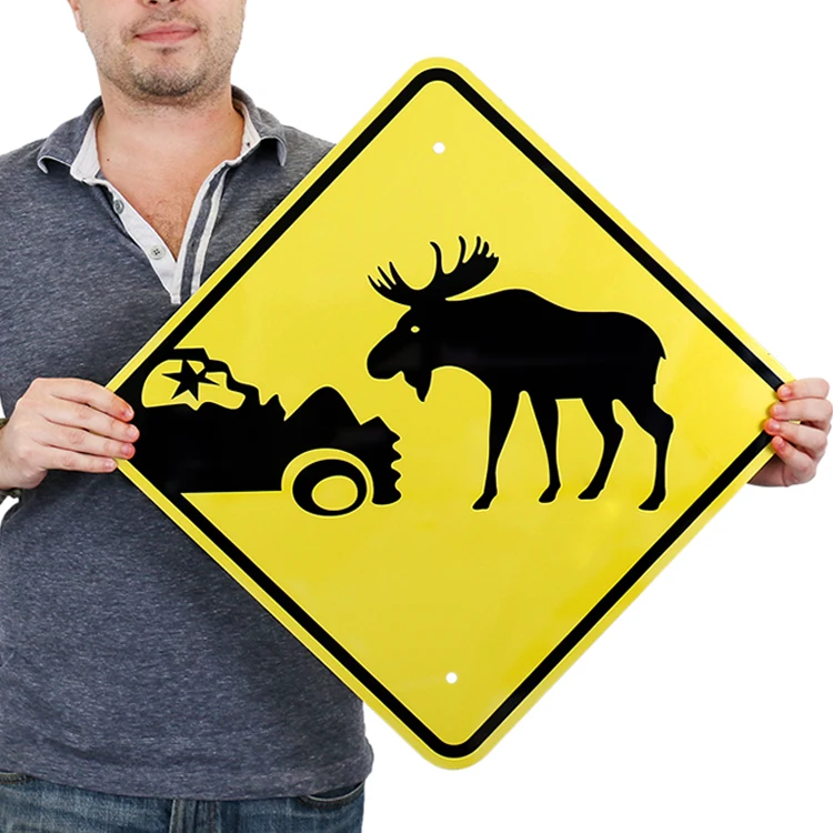
Animal crossing signs danger warning board 
