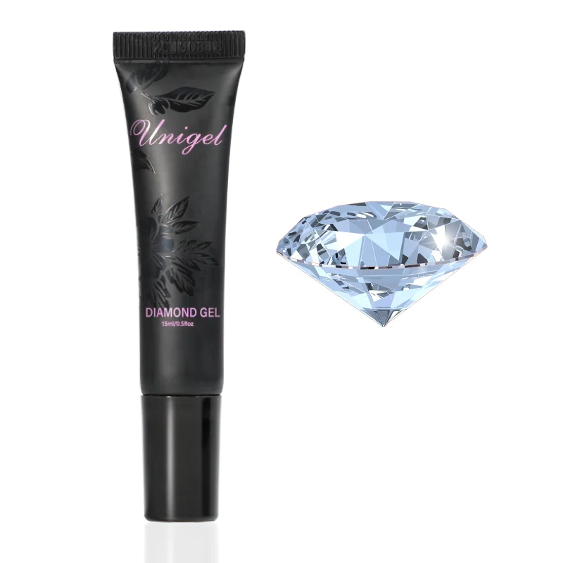 Unigel 15 мл гель для ногтей фабричная этикетка Алмазный липкий гель для ногтей клей гель