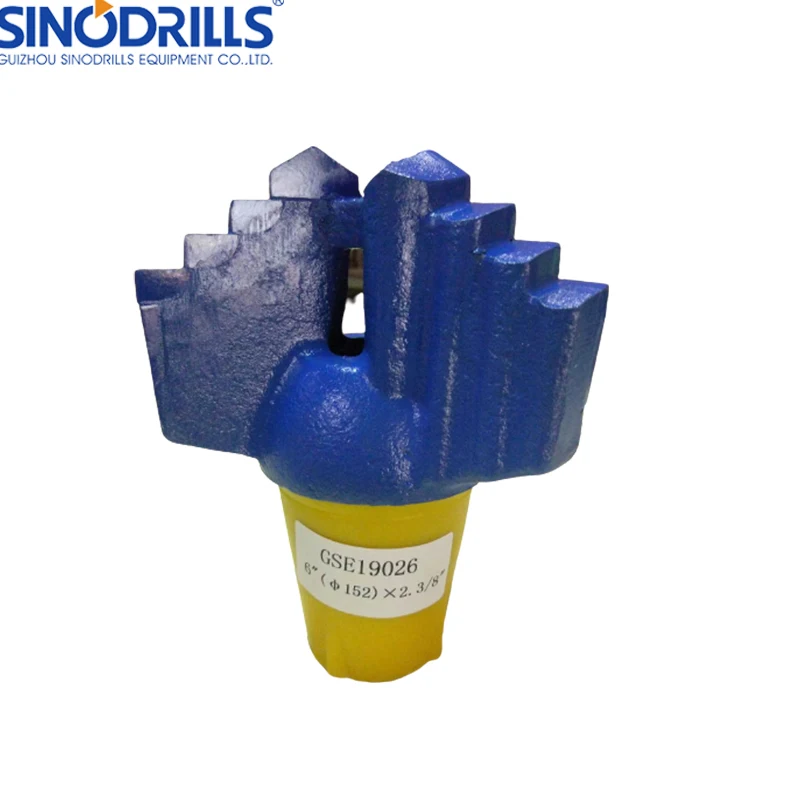 Multi Function 2.3/8 API Reg Pin 3 Wings Step Drag Drill Bits for Water Well Drilling Work 6 Inch (152mm)