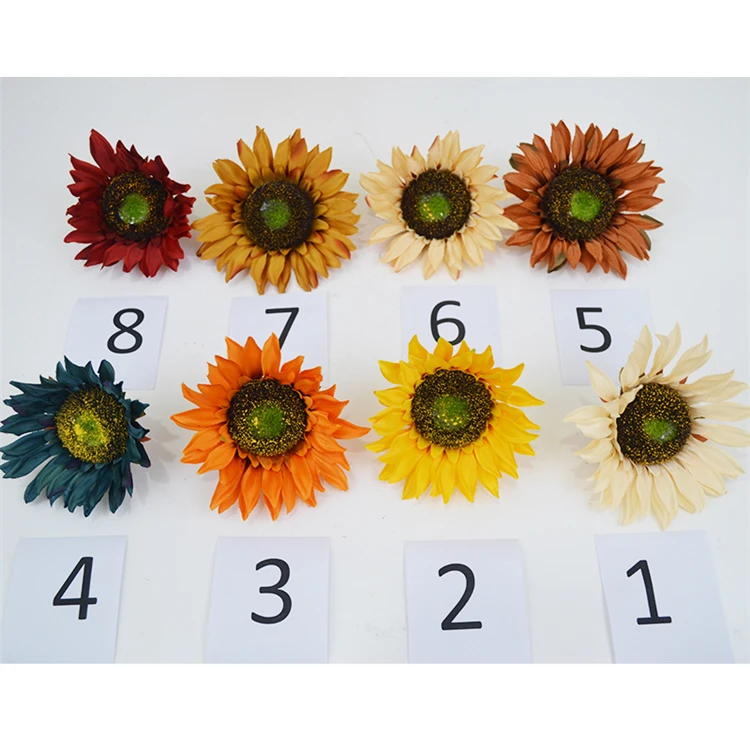 Высококачественные подсолнечные головки искусственные растения цветы