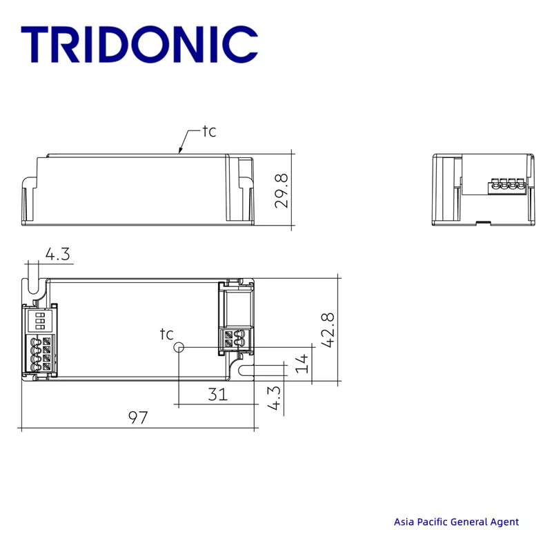 Драйвер Ltridonic LC 45 Вт 700-1050mA DA SR SNC4 Compact Driver Артикул: 87501148