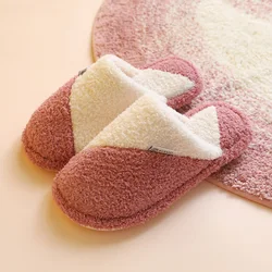 Manufacturers directly sales custom winter plush flurry indoor bedroom fluffy couple cotton quite slides slippers for women men