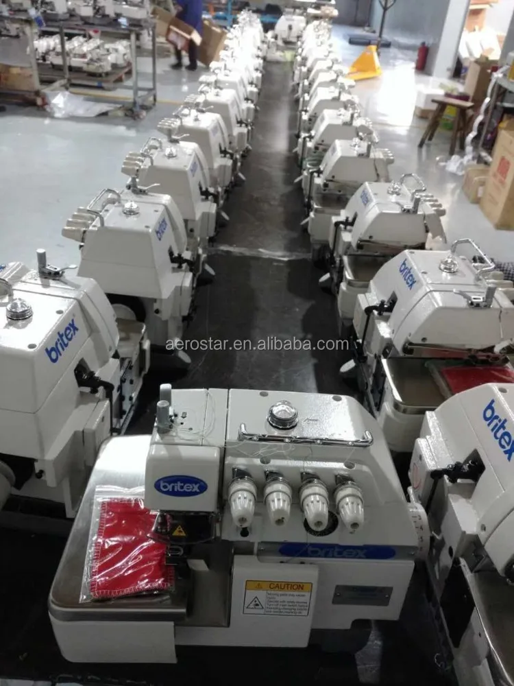 low price Britex 747 high Speed Four 4 Thread Industrial price 747 overlock sewing machine used new