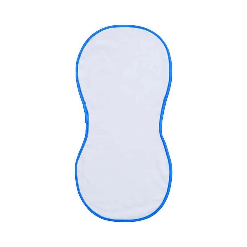 DIY Design Color Rim Infant Burp Cloth Customized Logo Newborn Burp Bib Sublimation Blank Baby Burp Cloth
