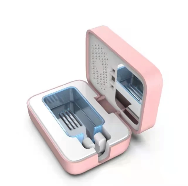 2 In 1 Bathroom 99.9 Uvc Disinfection Toothbrush Sterilizer With Black White Color