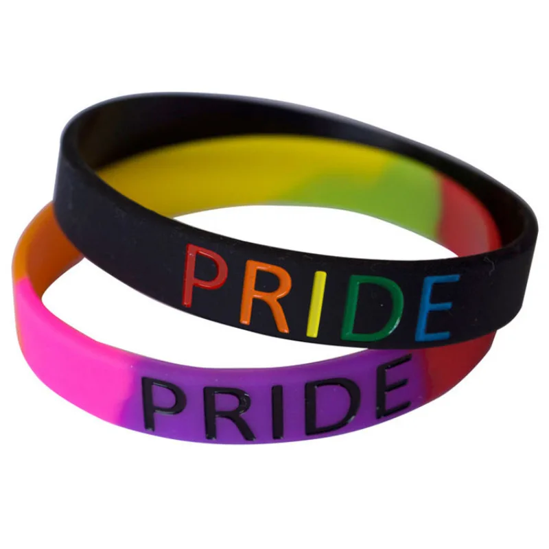 Cheap Custom Logo Full Color Print Party Sport Basketball Festival PRIDE Silicone Wristband