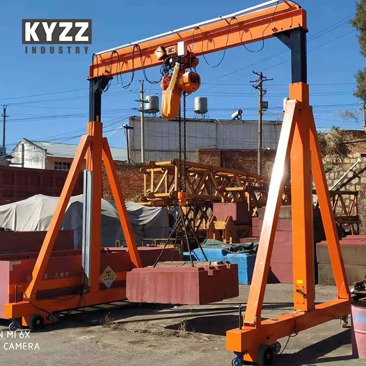1 2 3 5 7.5 10 12 ton capacity telescoping electric mobile gantry crane frame