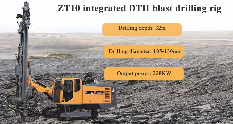 blasting surface open pit drilling rig granite quarry rock blasting mini drill rig